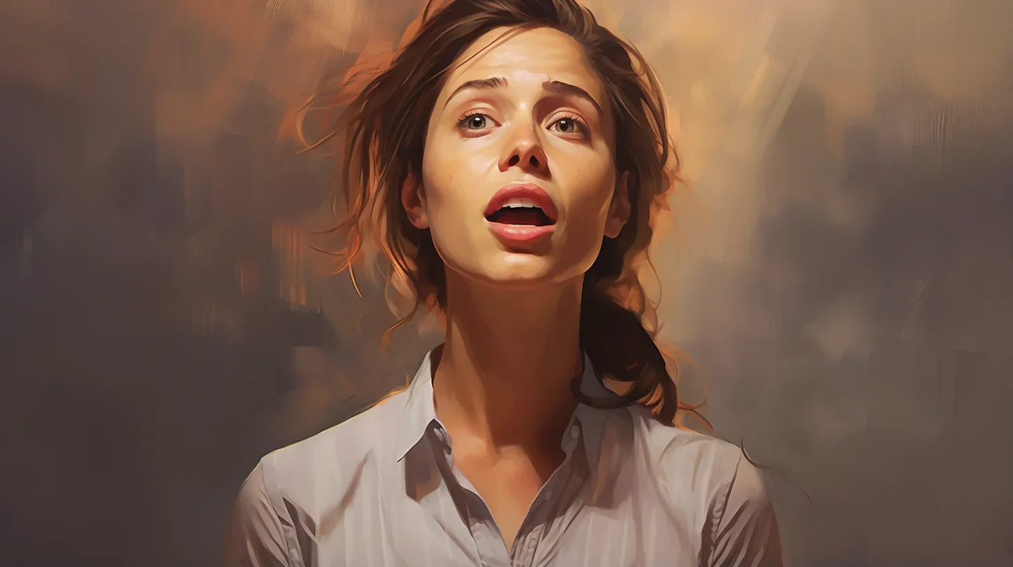 Jeune actrice s'exerçant au chant