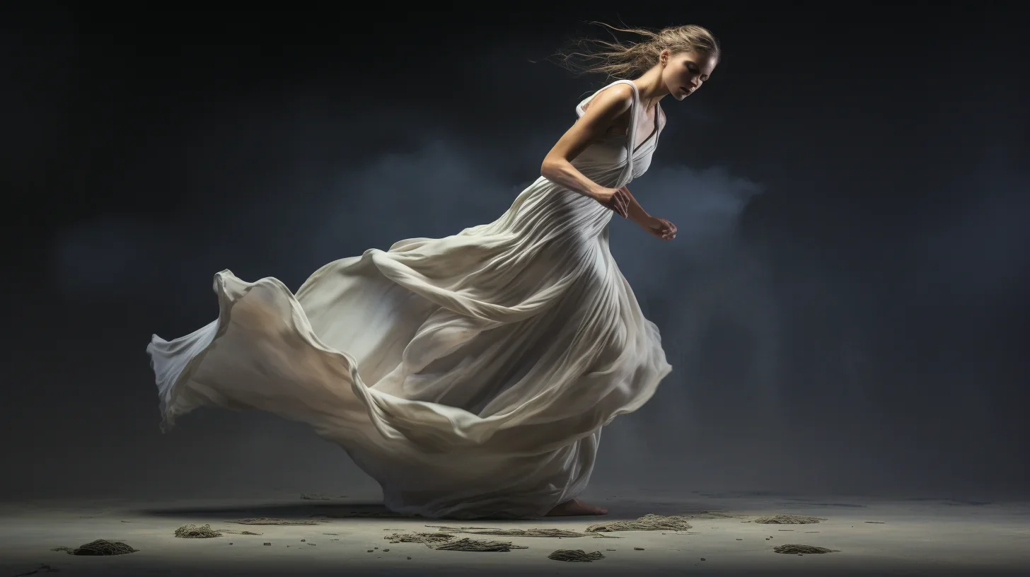 Jeune comédienne dansant lors d'un stage de théâtre