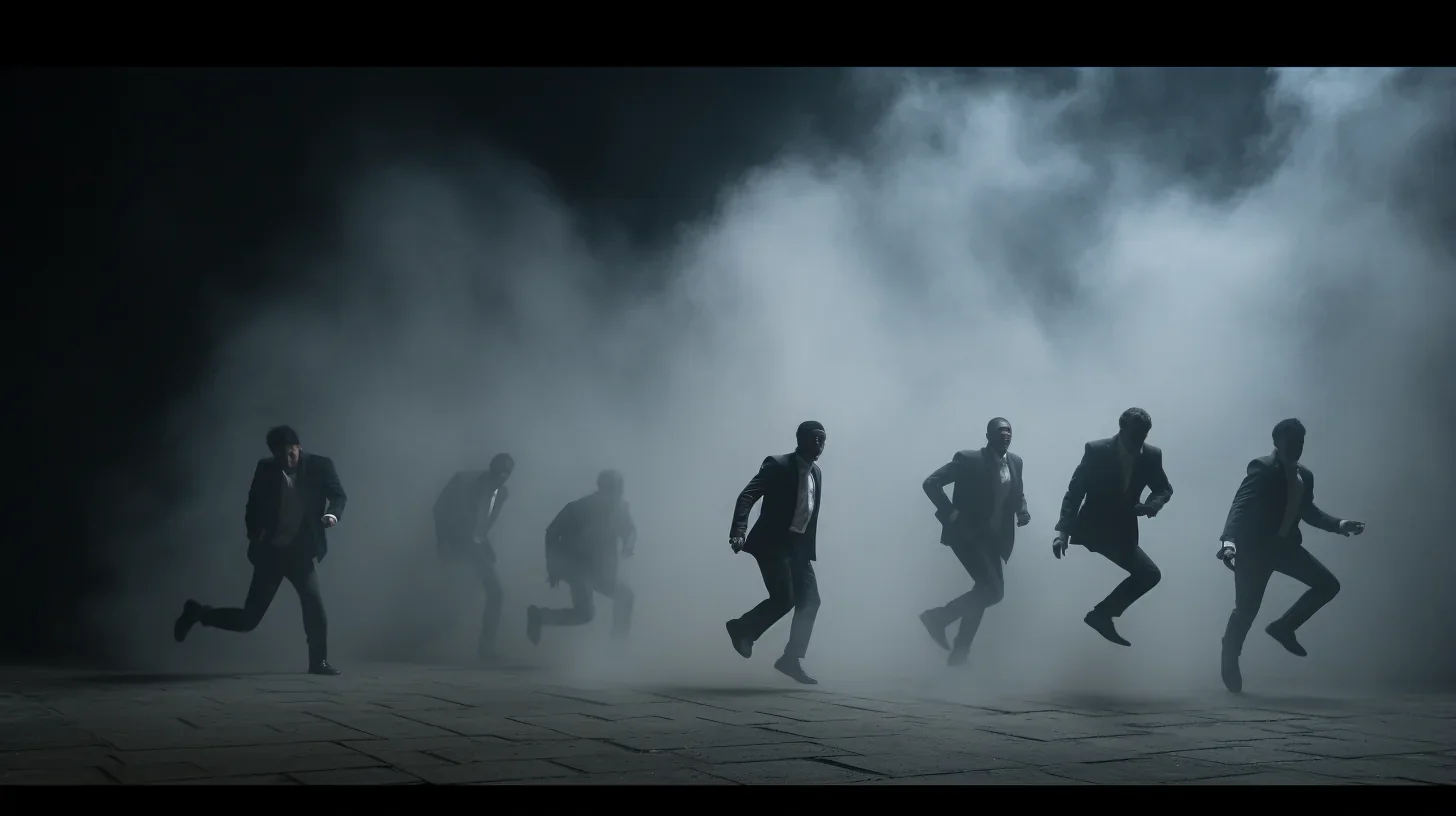 Affiche de la présentation du spectacle 'Les gens en noir