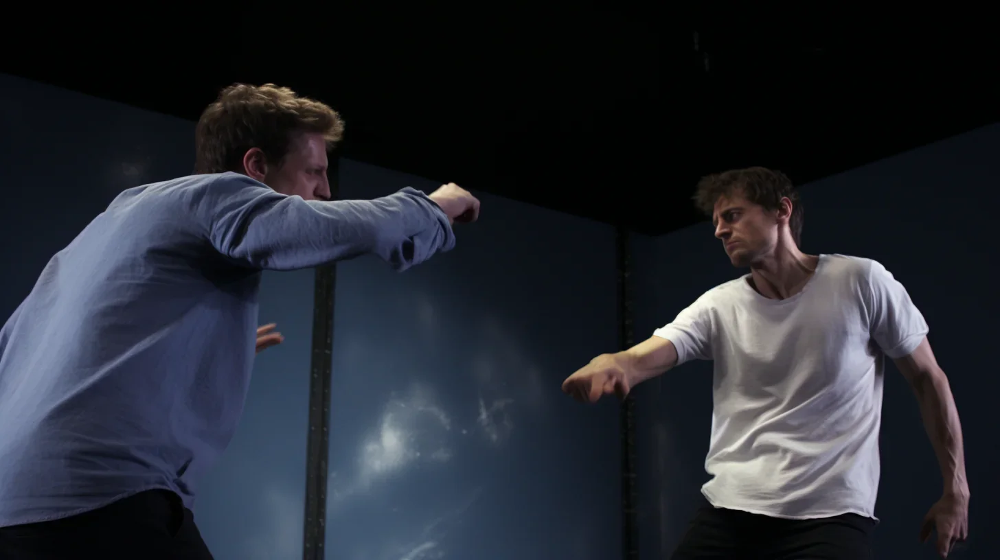 Deux artistes masculins s'adonnant à une session d'improvisation