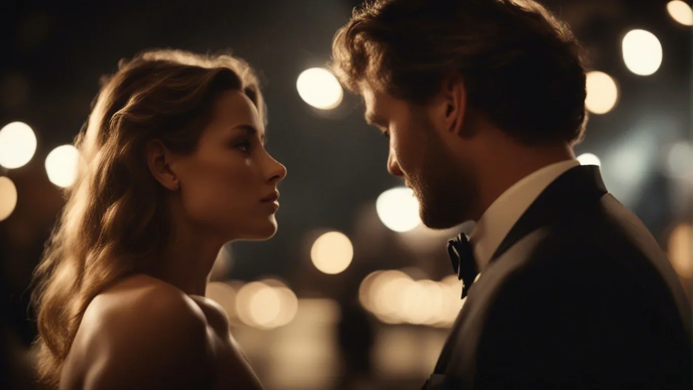 Un couple exprime son amour sur scène