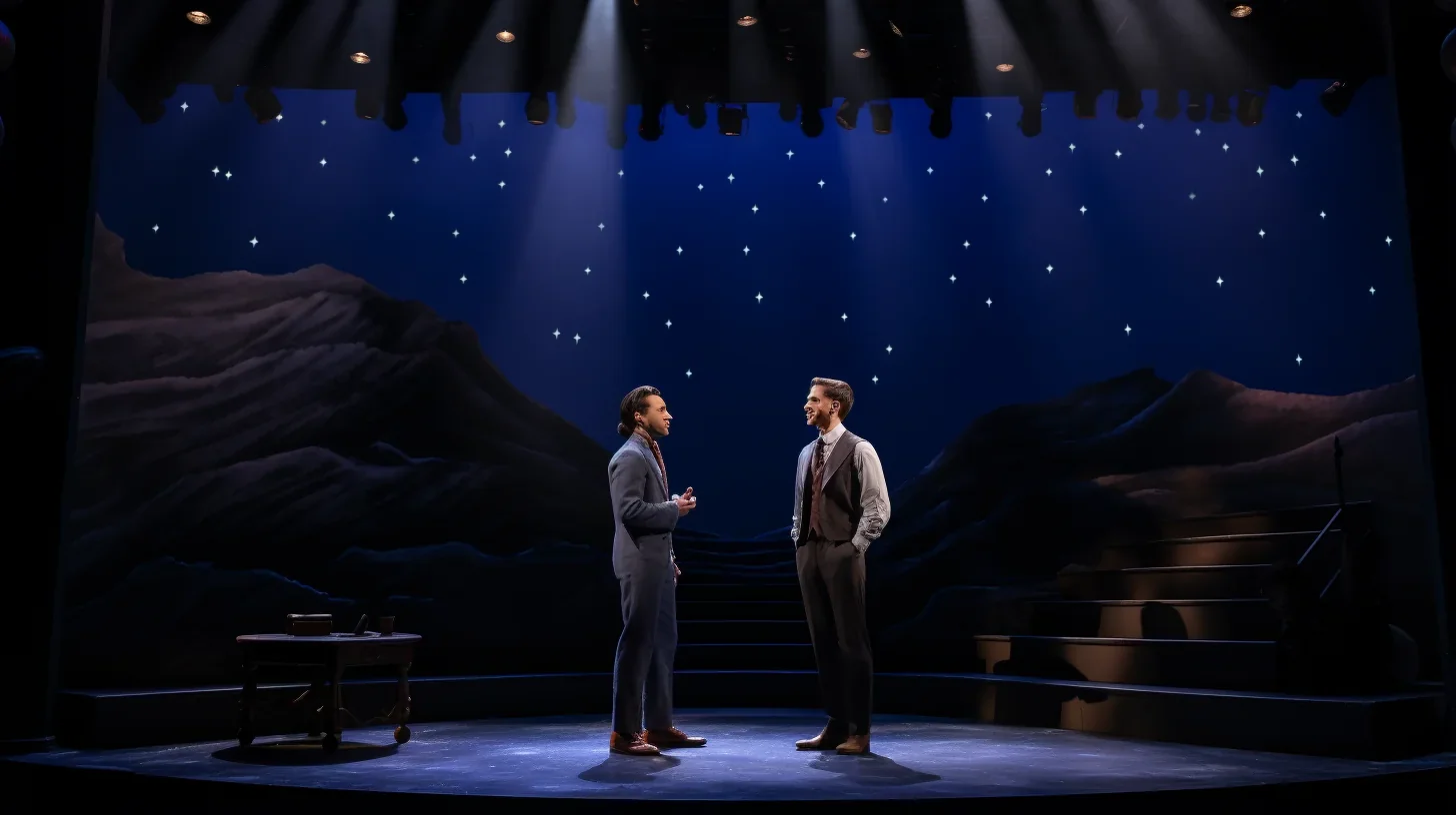 Deux Hommes Discutant Sous un Ciel Étoilé