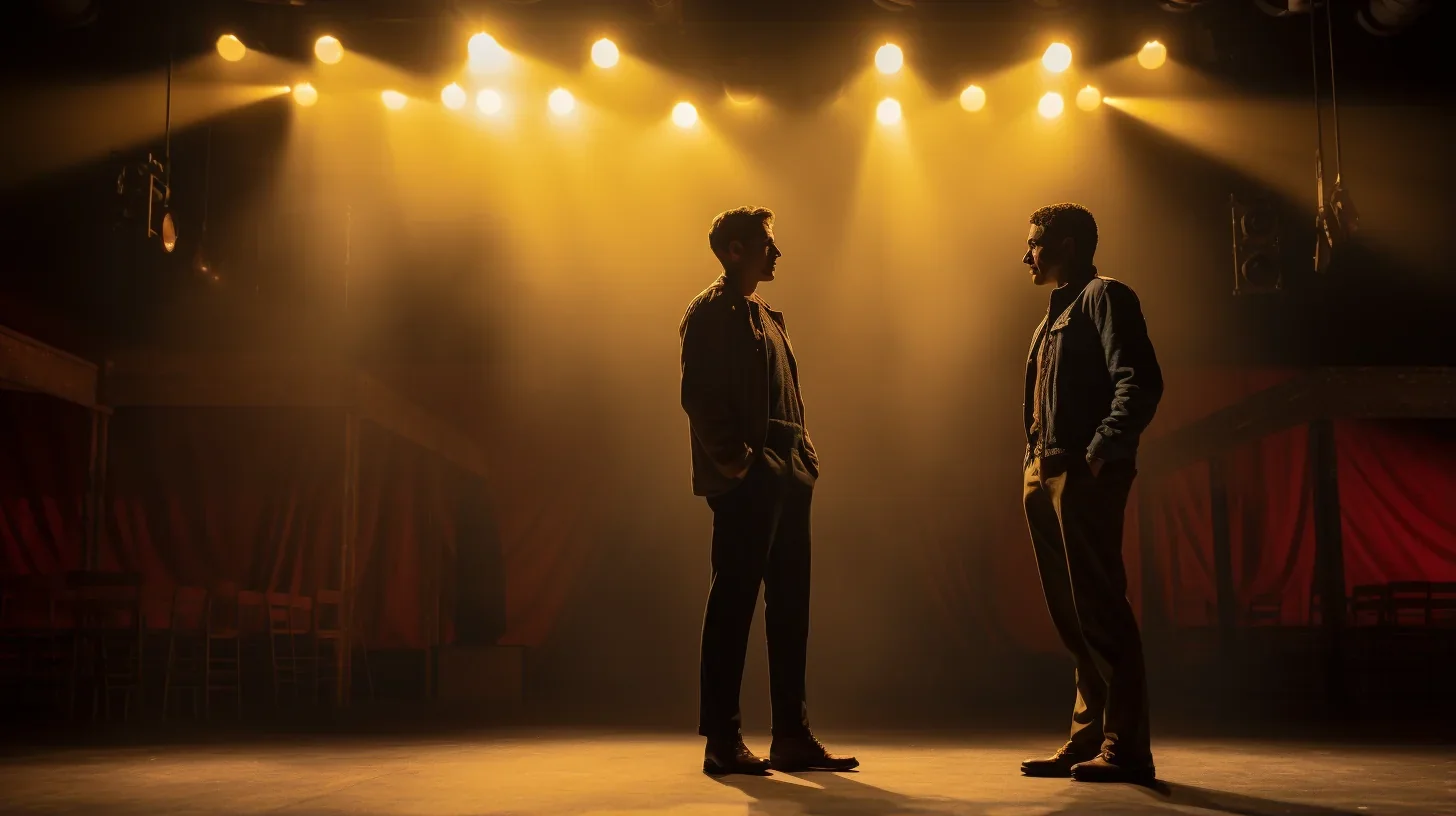 Deux Hommes Engagés dans une Conversation Sérieuse