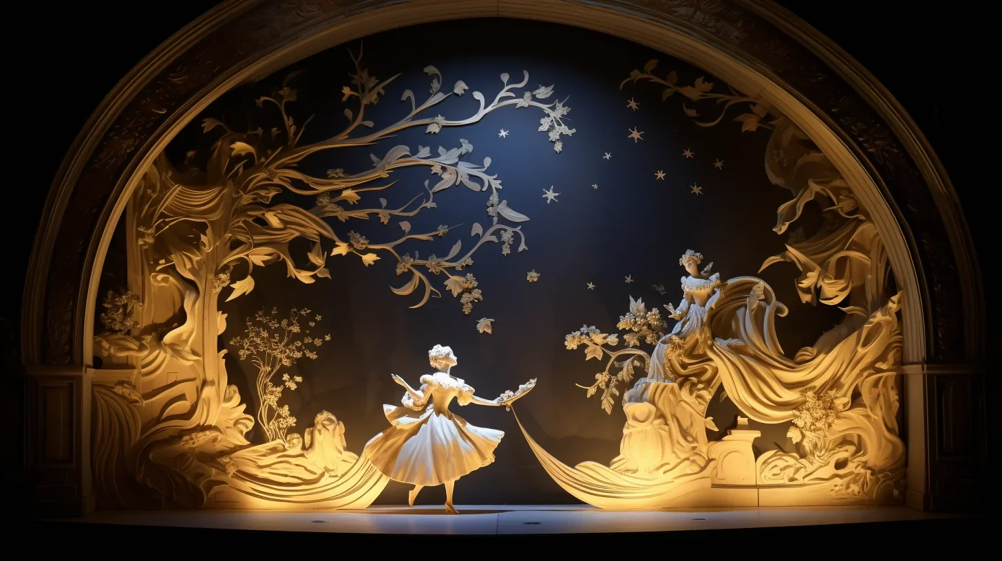 Représentation visuelle de l'esquisse du décor du spectacle