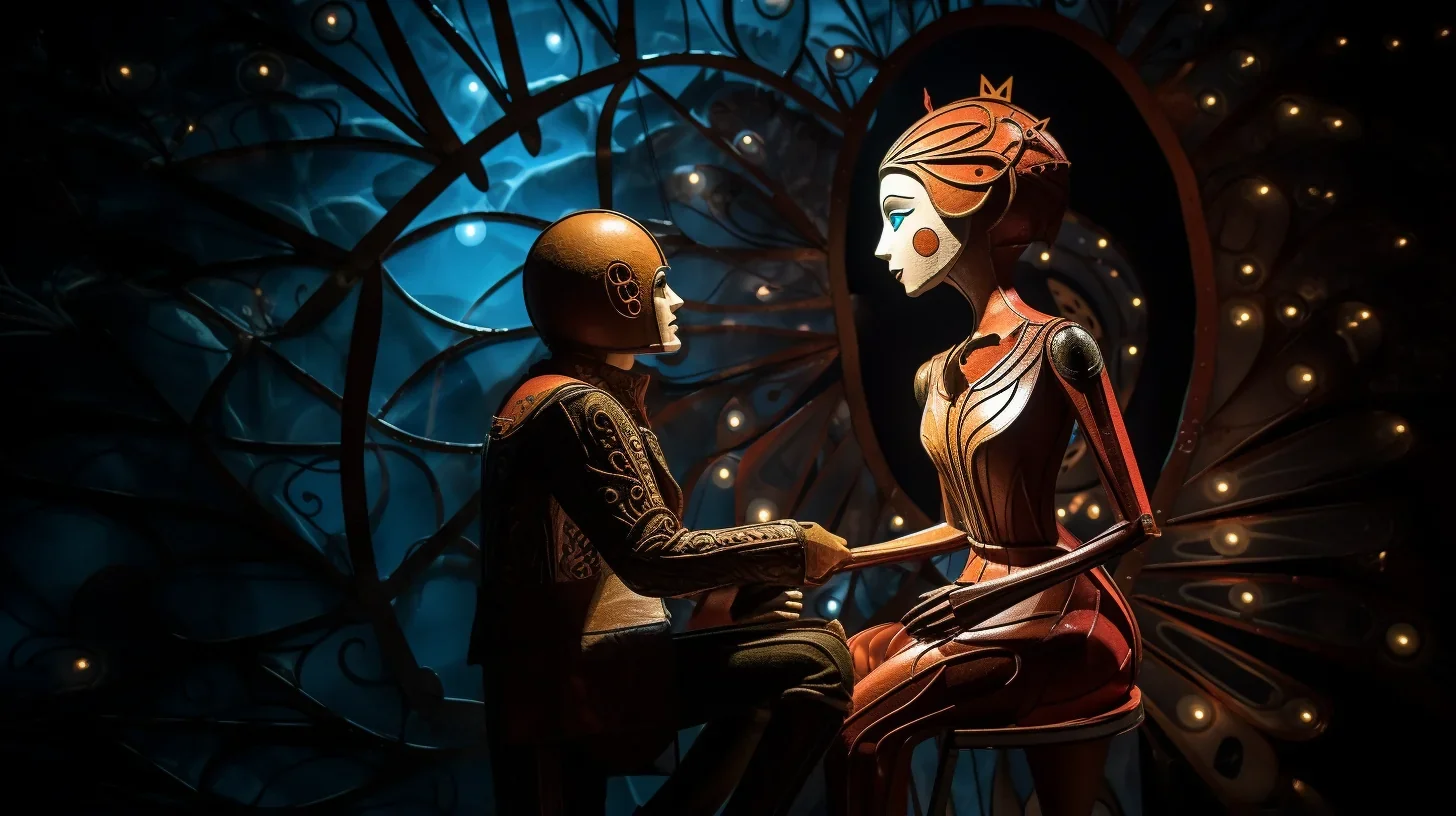 Illustration de la scène captivante du spectacle fantastique