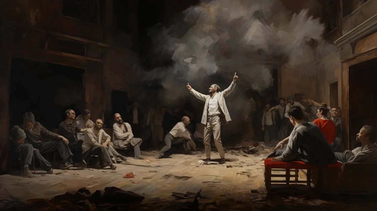 Artistes en répétition générale sur la scène du spectacle