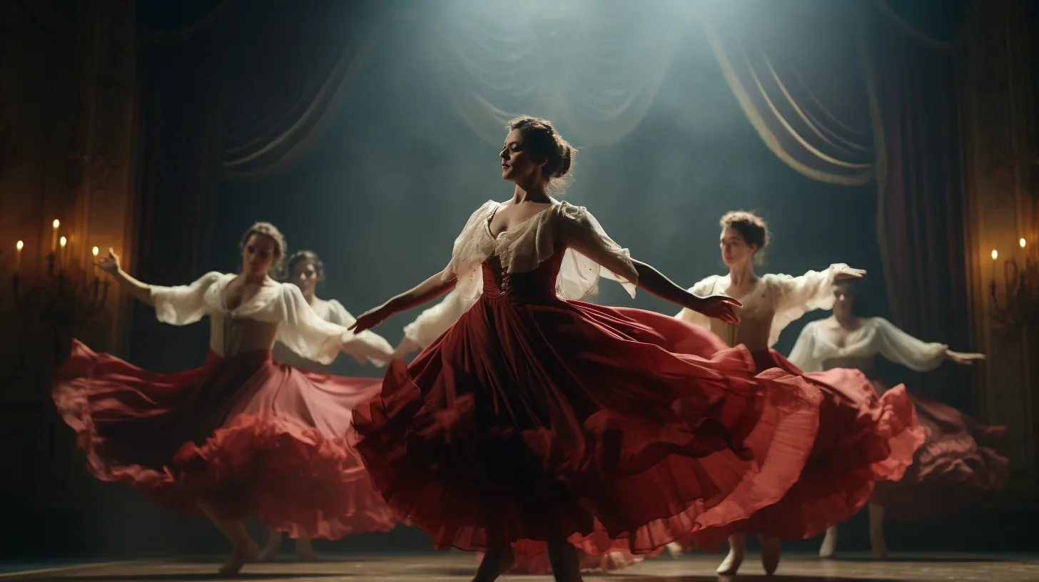 Danseurs en costumes traditionnels sur scène
