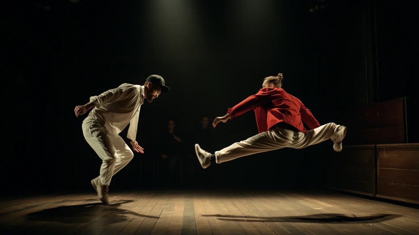 Mise en scène de danseurs sur scène