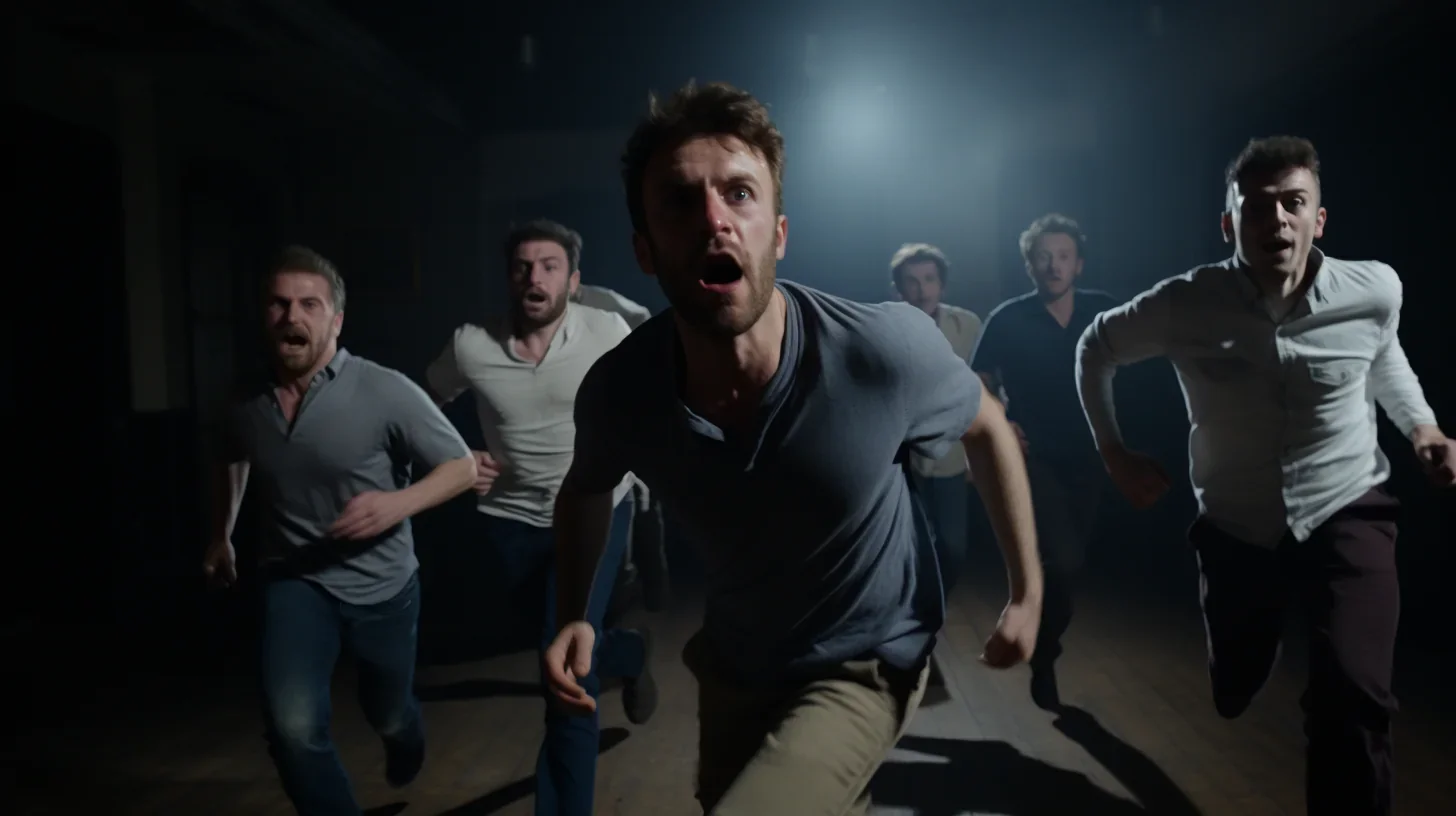 Acteurs se détendant en groupe