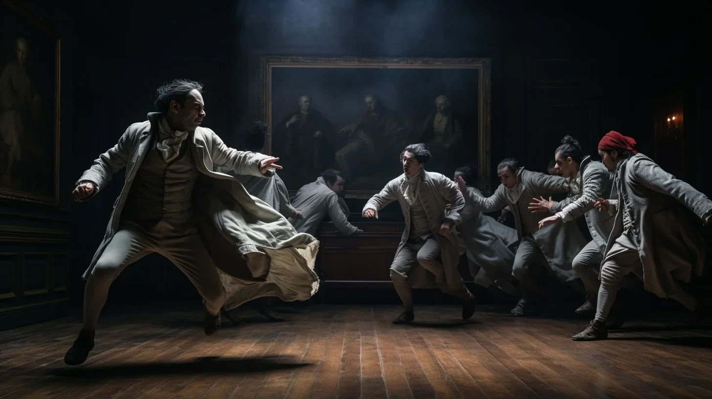 Scène théâtrale du spectacle "Le Chat Botté"