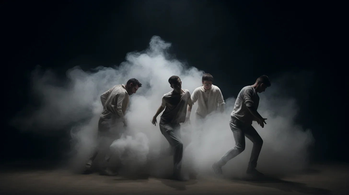 Spectacle en action devant le public