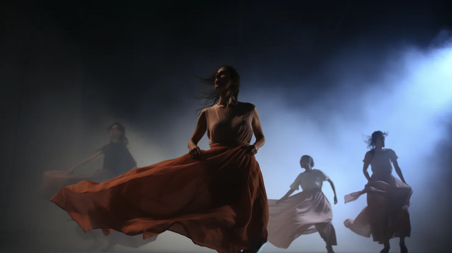 La protagoniste en action du spectacle