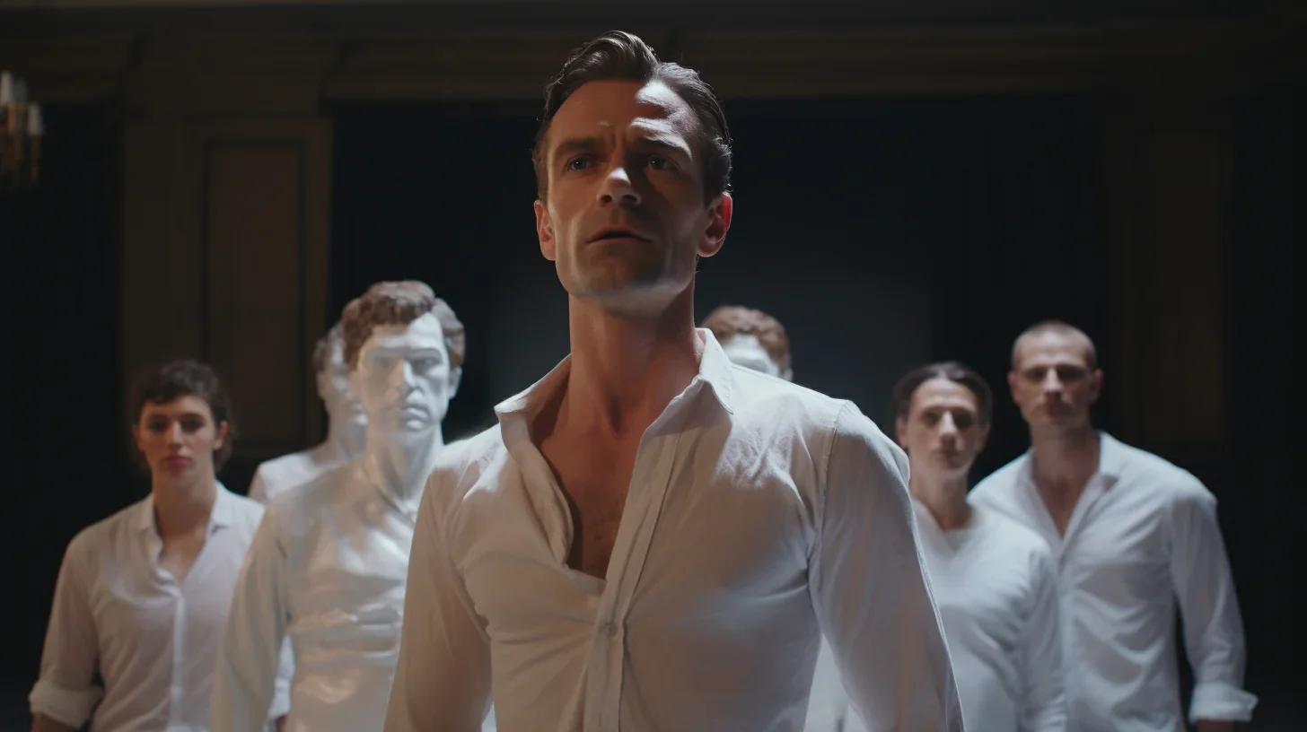 Ensemble des acteurs en pleine représentation - Image