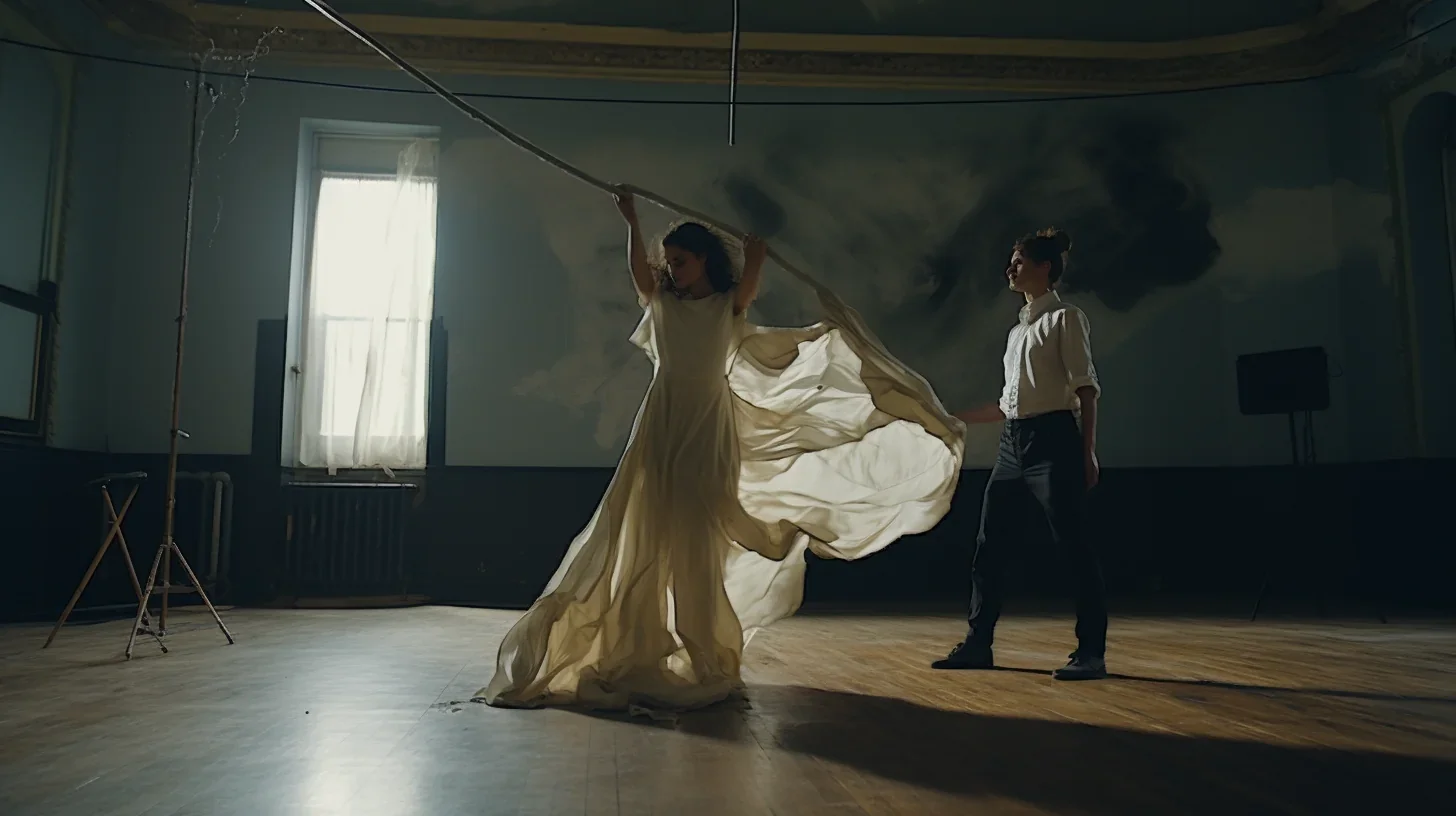 Deux acteurs se répétant lors d'un atelier de théâtre