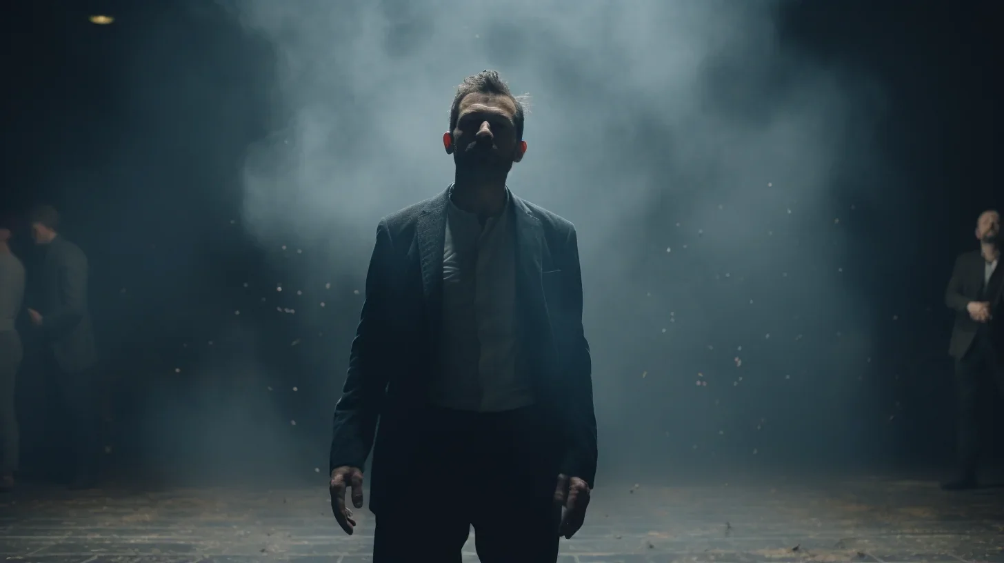 Scène du monologue de la protagoniste en pleine performance