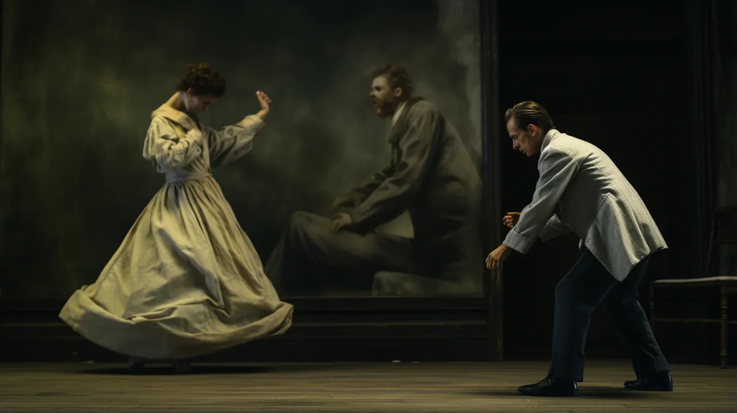 Répétition en duo sur scène pour le spectacle