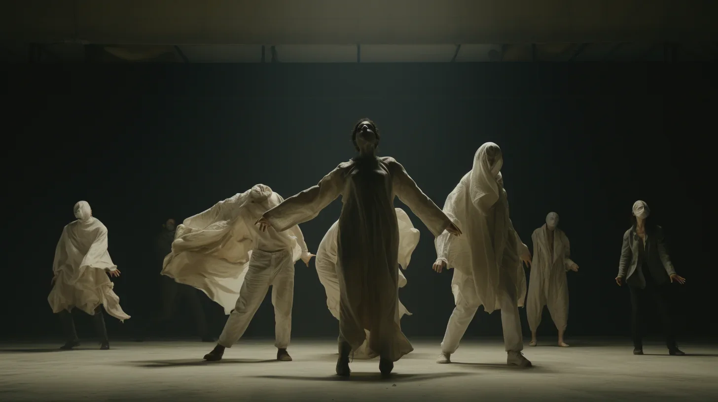 Les acteurs sur scène de théâtre en action du spectacle