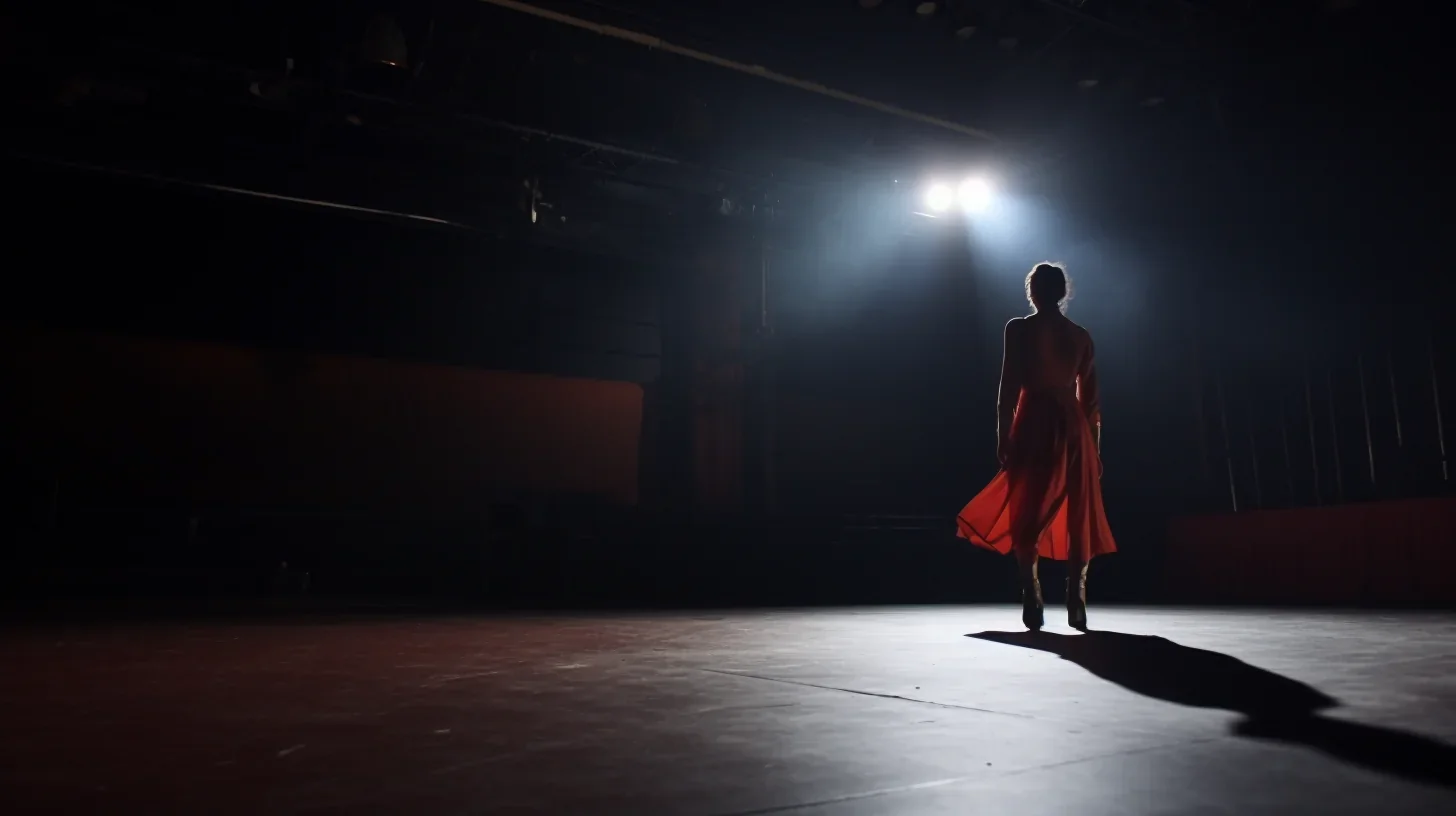 Le spectacle commence avec la seule actrice