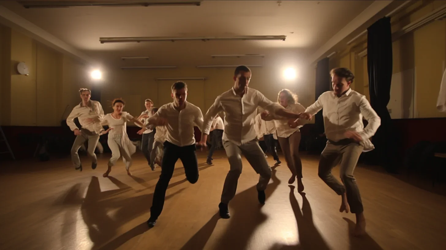 Des participants enthousiastes s'engagent dans des exercices de théâtre lors de notre atelier.