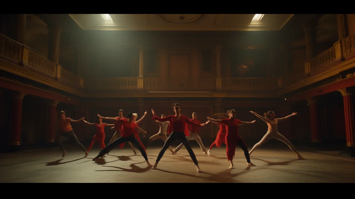 Artistes en plein spectacle de ballet dans 'L'Homme ne Pleure Jamais'