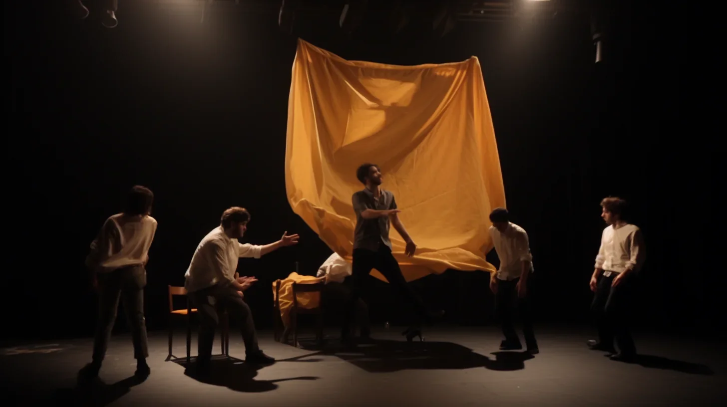 Scène du point culminant du spectacle 'L'Homme ne Pleure Jamais'