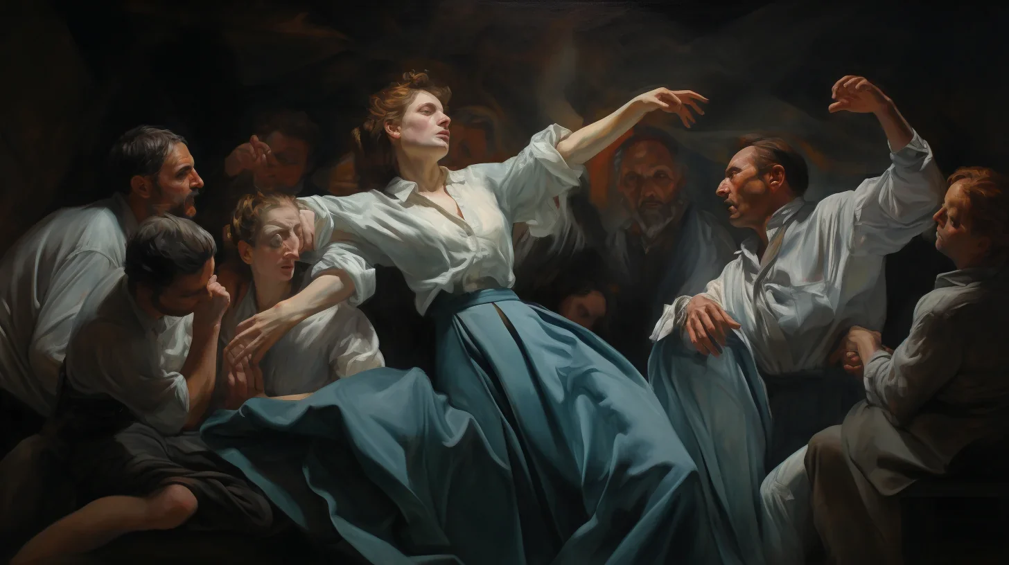 Représentation artistique d'un moment inoubliable dans le monde du spectacle