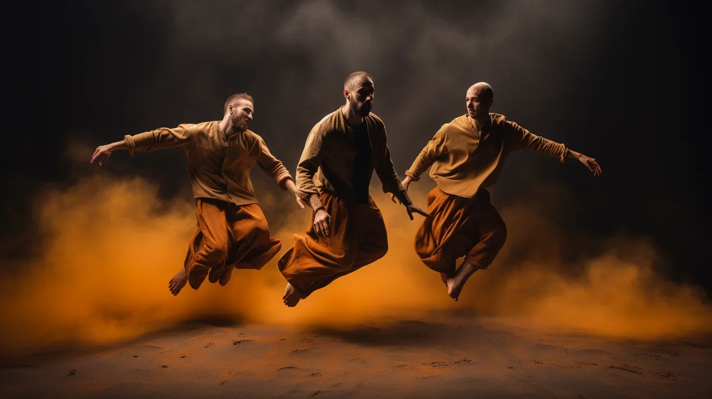 Une scène joyeuse de danse théâtrale