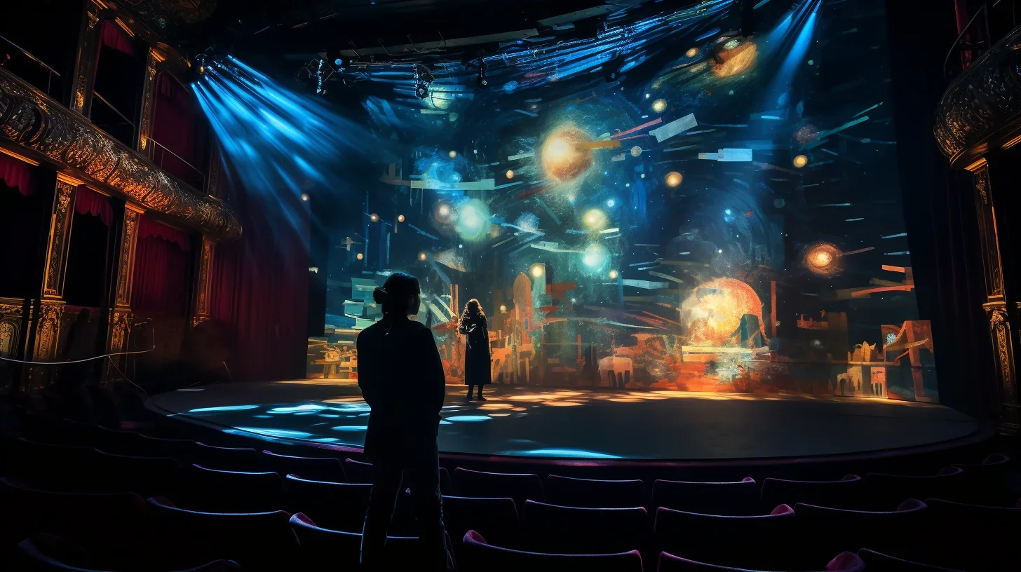 Scène de théâtre parfaitement mise en scène pour la vérification