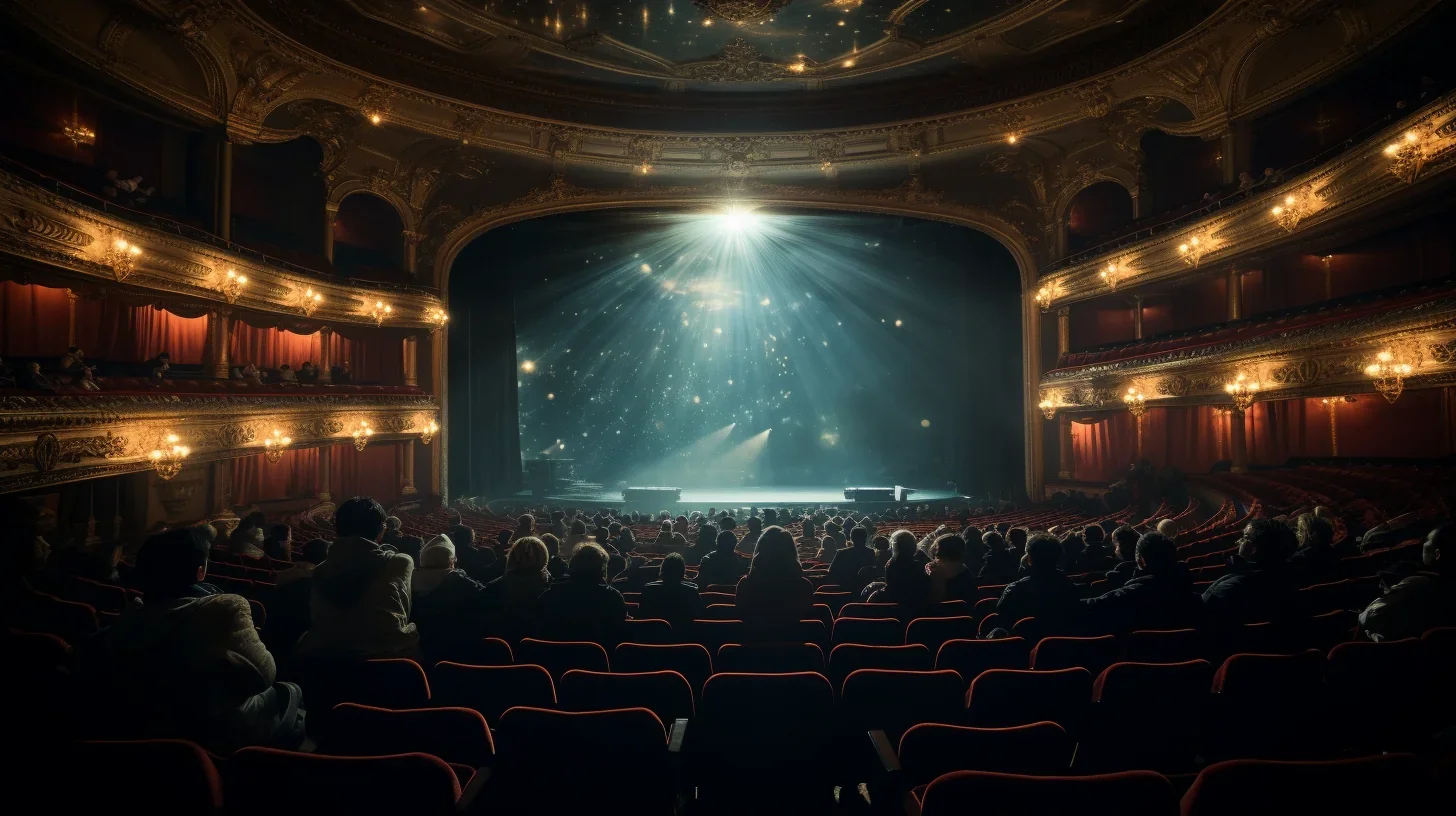 Artiste captivant le public lors du spectacle en cours de représentation