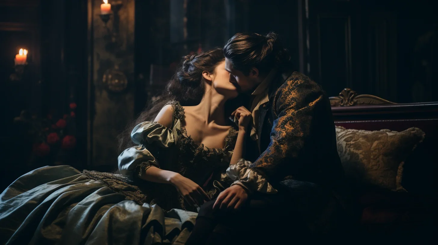 Scène dramatique avec deux acteurs sur scène