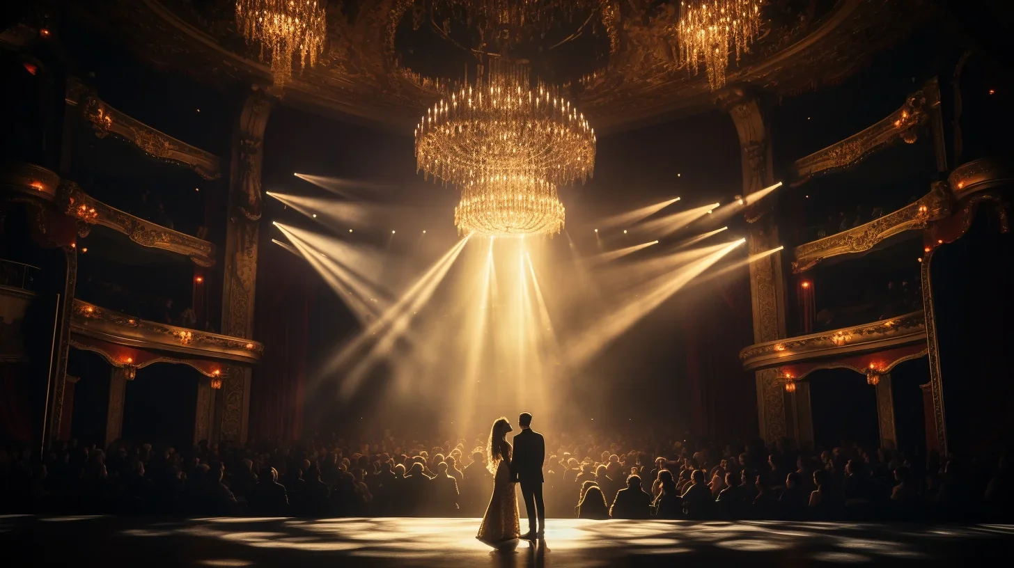 Deux comédiens exprimant l'émotion sur scène