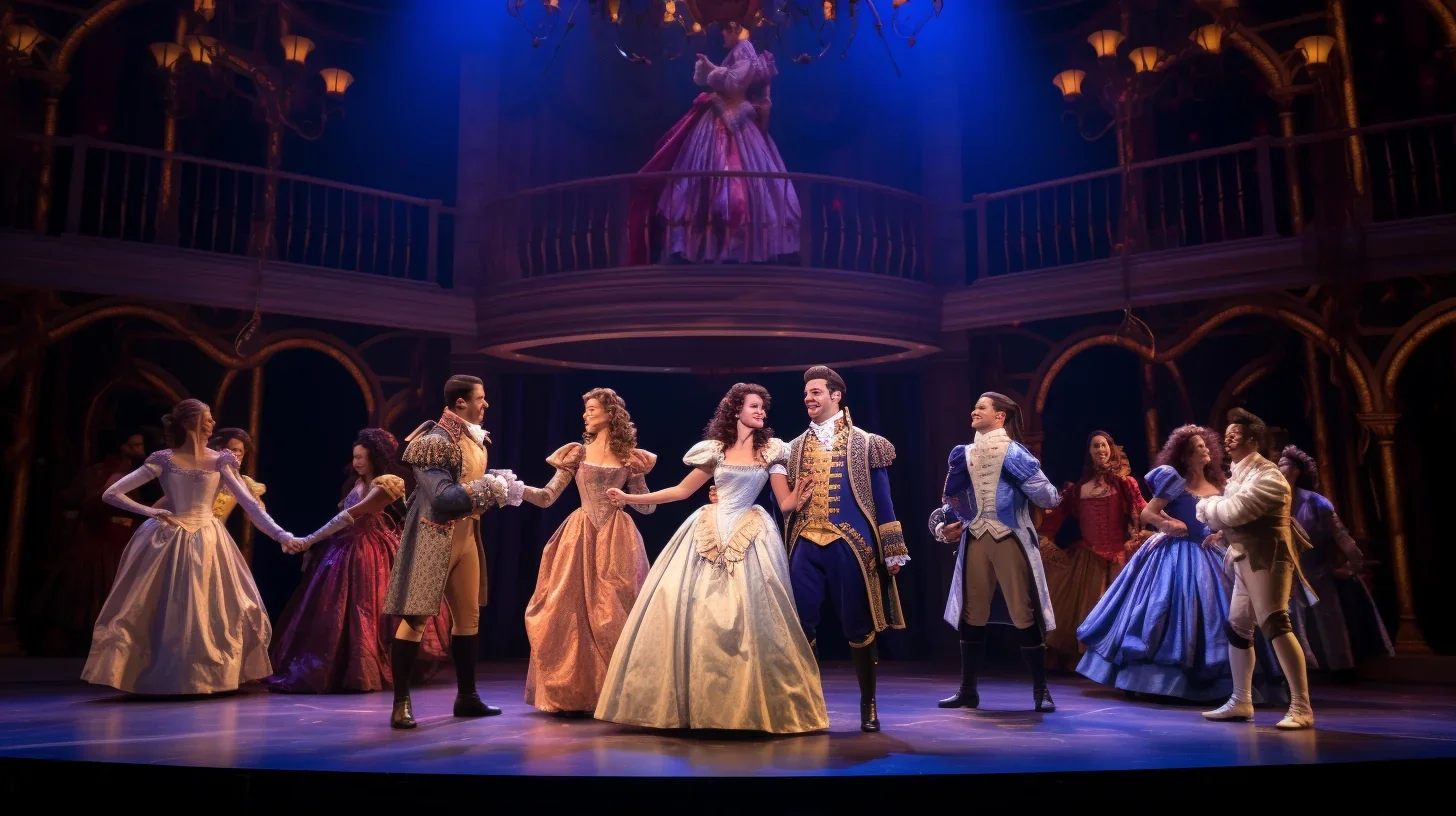 Scène brillamment éclairée pour l'opéra