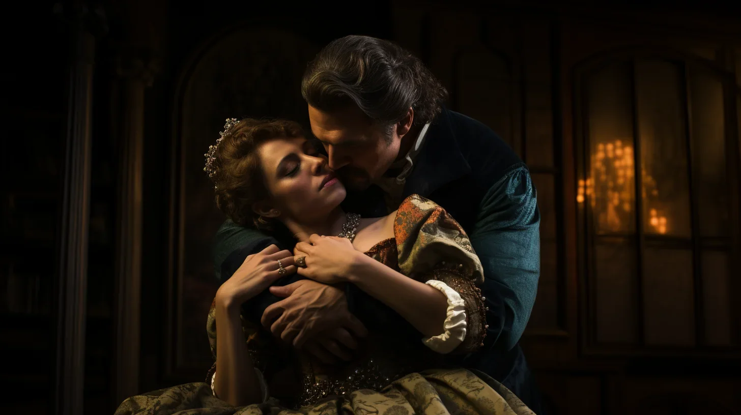 Scène romantique avec deux personnages