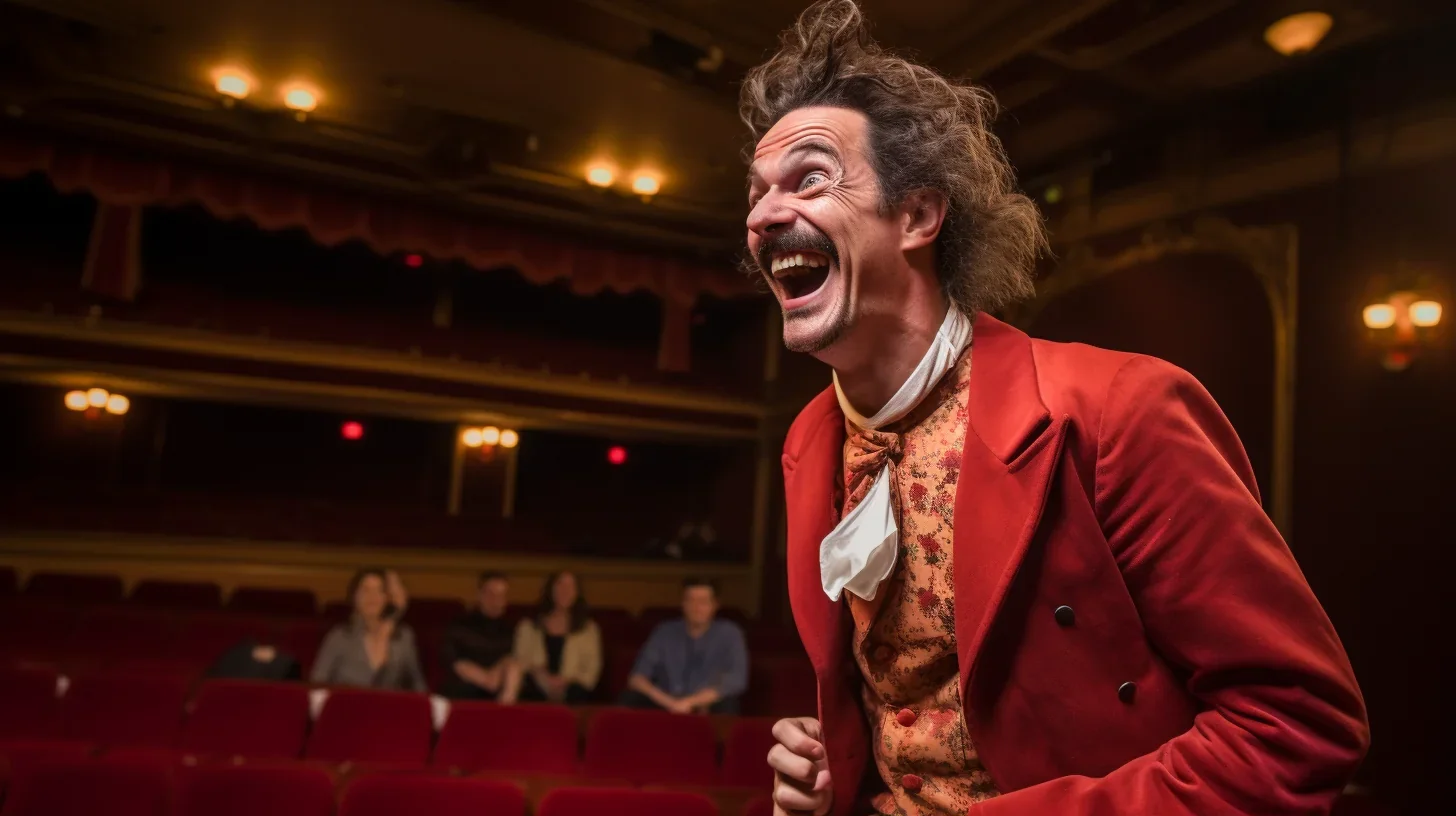 Artistes comiques faisant leur magie sur scène