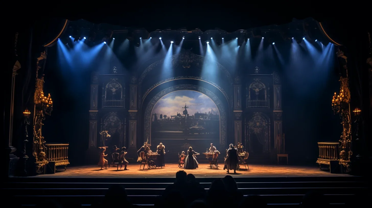 Image captivante de la scène de spectacle avec des comédiens en action
