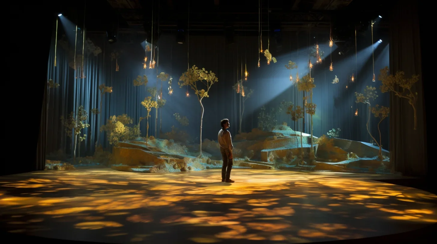 Répétition en cours de préparation du spectacle sur scène de théâtre