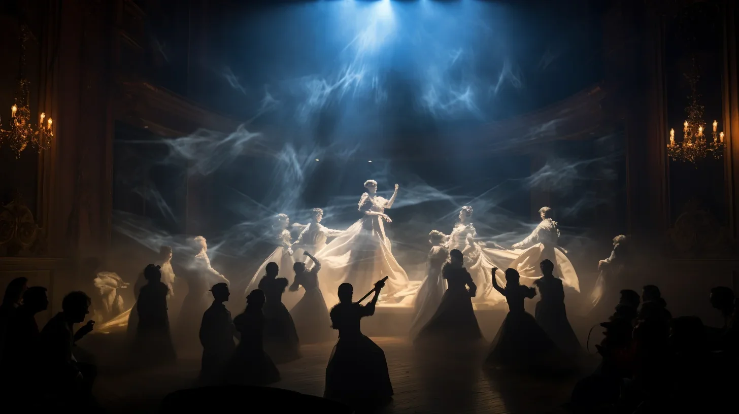 Répétition en cours de préparation du spectacle sur scène de théâtre