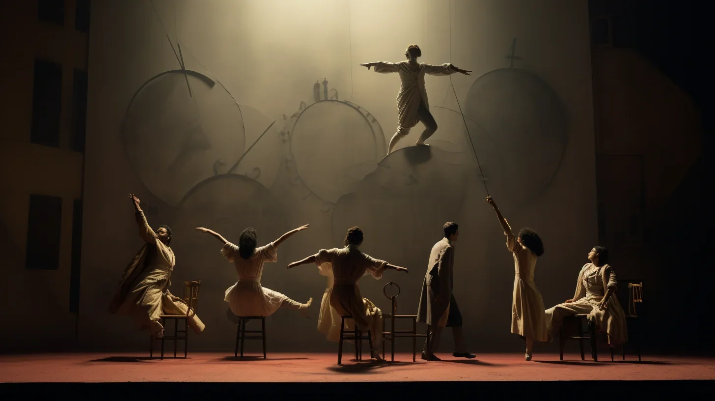 Illustration mettant en lumière l'humour vif et contagieux au cœur d'une pièce de théâtre joyeusement interprétée