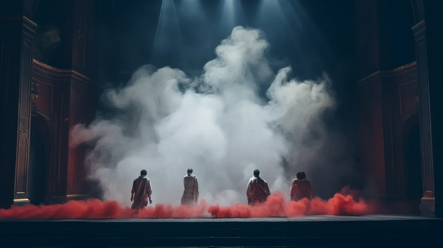 Effervescence sur scène lors de la répétition générale d'un spectacle