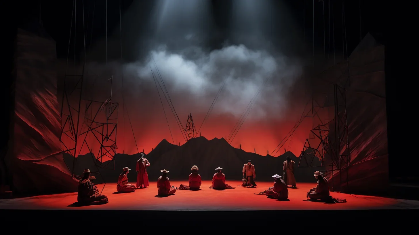 Action captivante lors de la répétition générale d'un spectacle sur scène