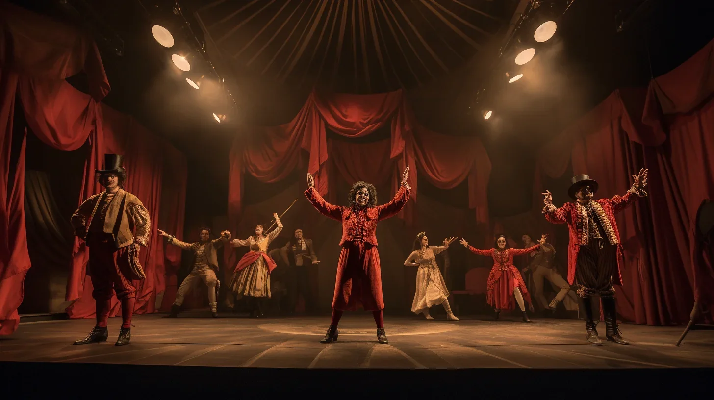 Interprétation vivante d'une pièce de théâtre de Victor Hugo sur scène