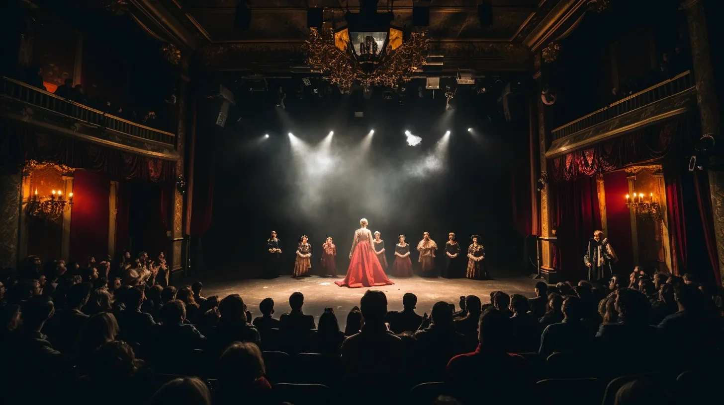 Exercices de mime pendant le cours de théâtre