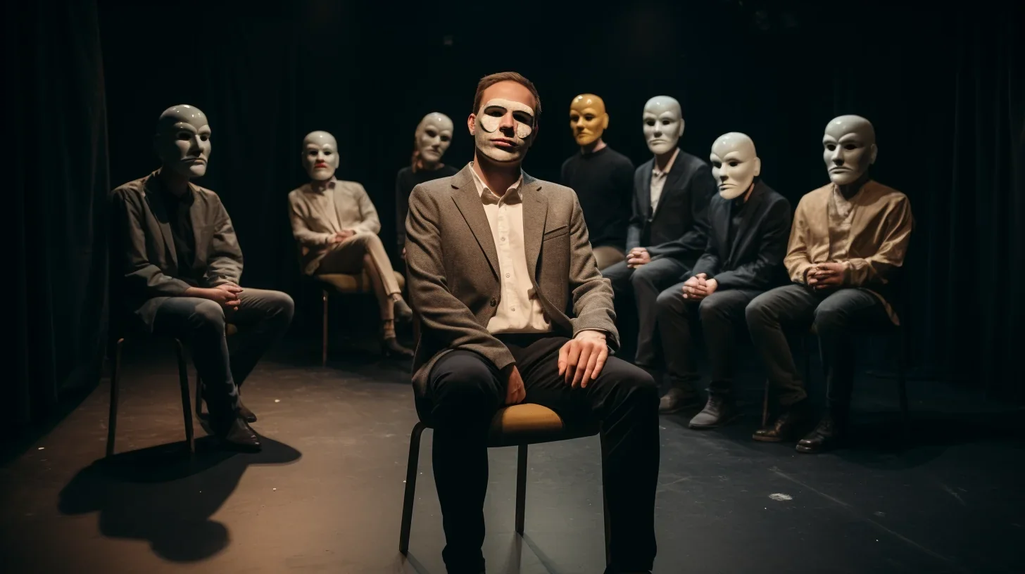 Artistes pratiquant des exercices théâtraux dans différents espaces