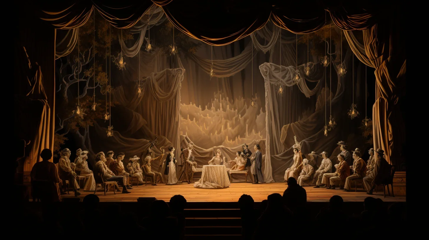 Interprètes s'exerçant à différents exercices théâtraux dans divers espaces