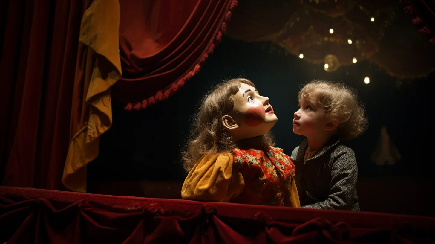 Enfants participant à un atelier théâtral, exprimant leur créativité sur scène