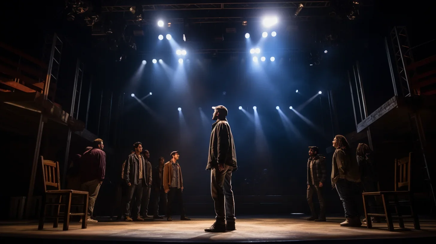 Instantané vivant illustrant la conception d'un spectacle en direct sur scène