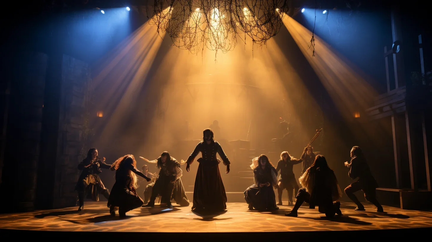 Image saisissante illustrant la conception en direct d'un spectacle sur scène