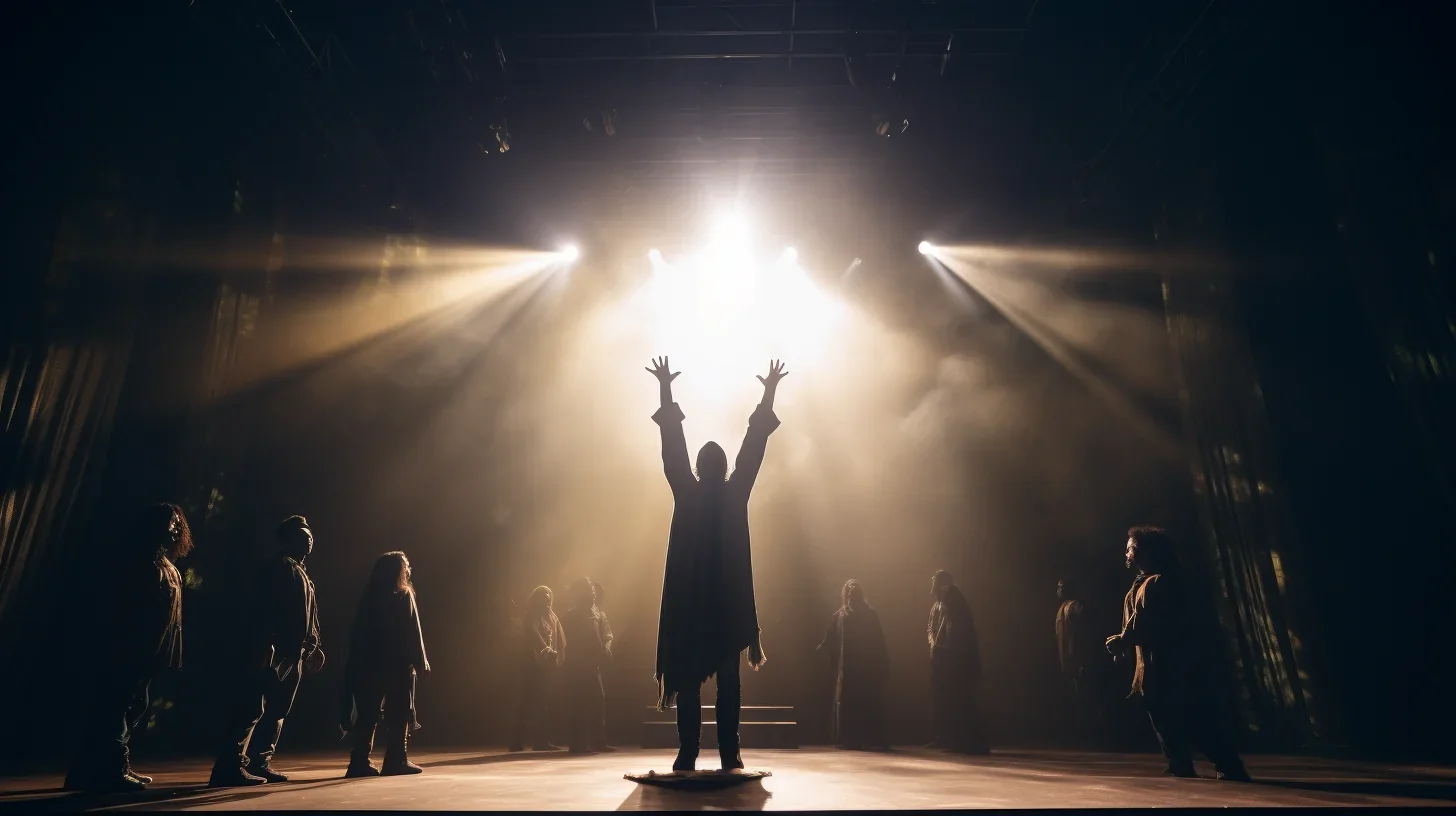 Répétition Live du Spectacle en Cours sur Scène de Théâtre