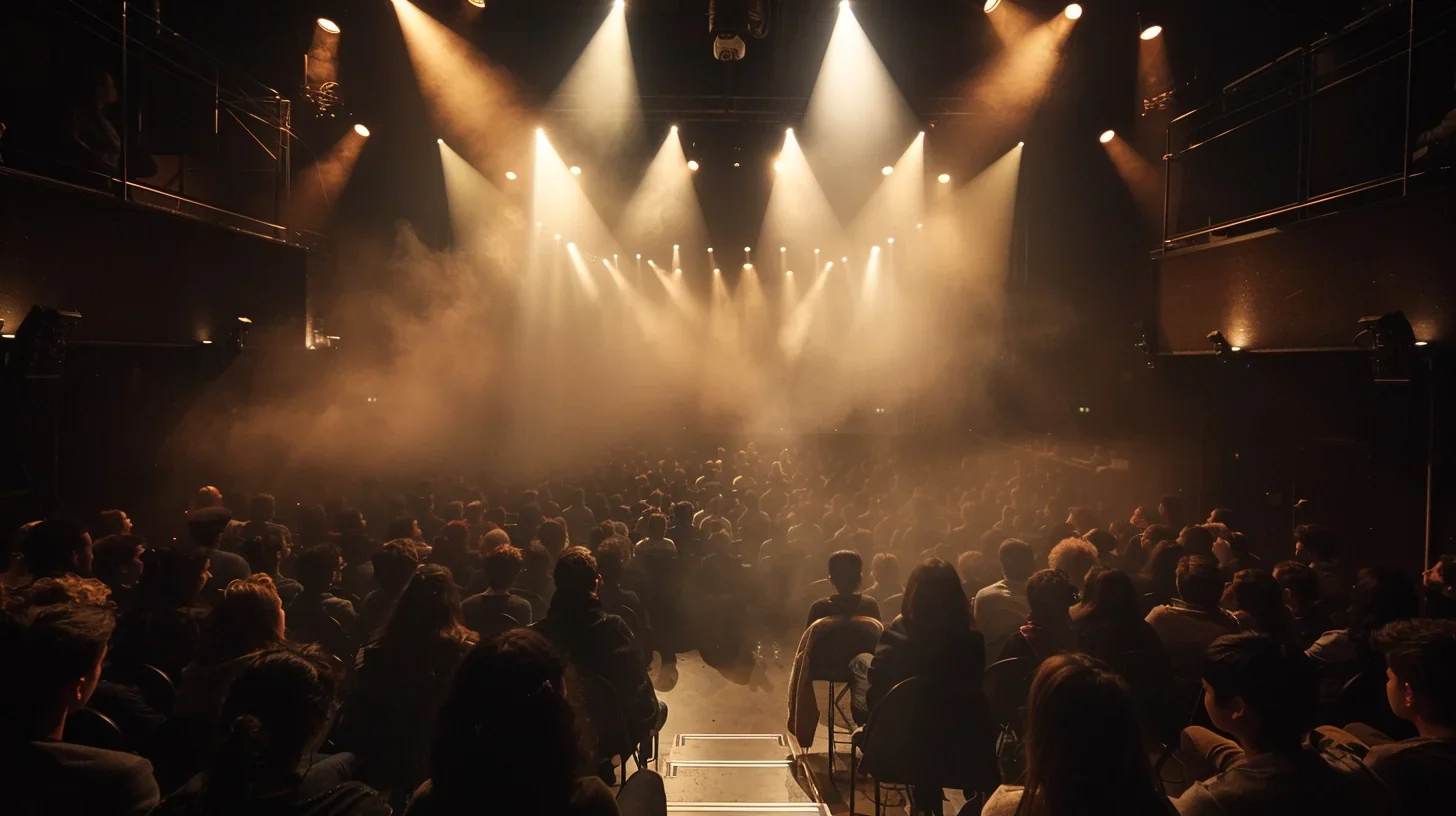 Capture d'un moment palpitant, l'attente avant le lever de rideau