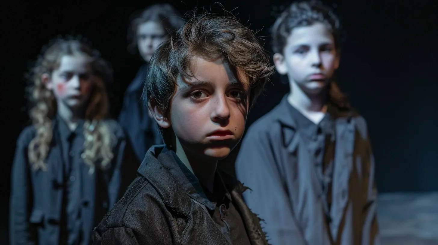 Acteurs en vedette sur scène  lors d'une représentation théâtrale